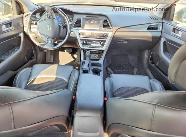 5NPE34AF8GH411344 2016 HYUNDAI SONATA Black წინა პანელის ხედი