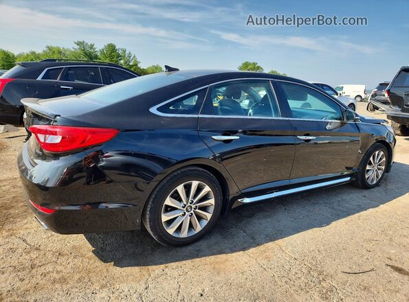 5NPE34AF8GH411344 2016 HYUNDAI SONATA Black უკანა მარჯვენა