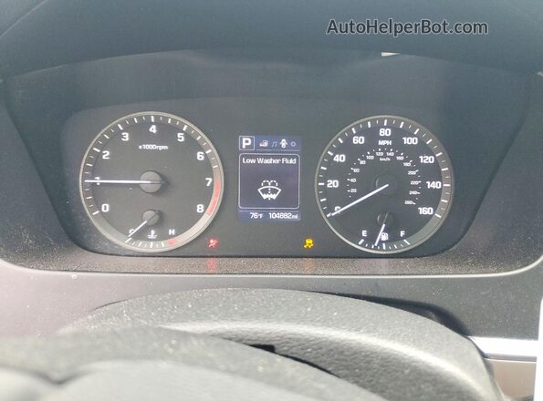 5NPE34AF8HH460187 2017 HYUNDAI SONATA Silver Widok zestawu wskaźników