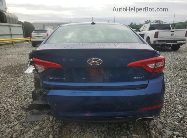 5NPE34AF8HH468709 2017 HYUNDAI SONATA Blue Widok z tyłu