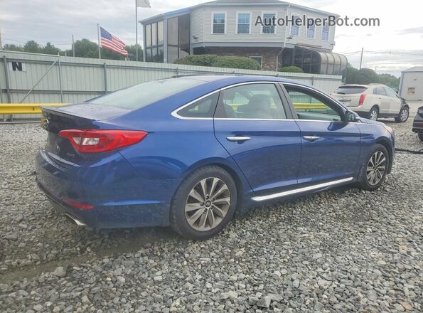 5NPE34AF8HH468709 2017 HYUNDAI SONATA Blue Tył prawy