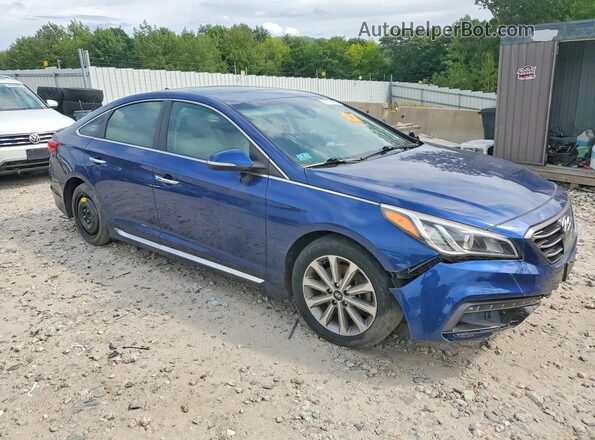 5NPE34AF8HH511347 2017 HYUNDAI SONATA Blue Սալոնի հետևի տեսք