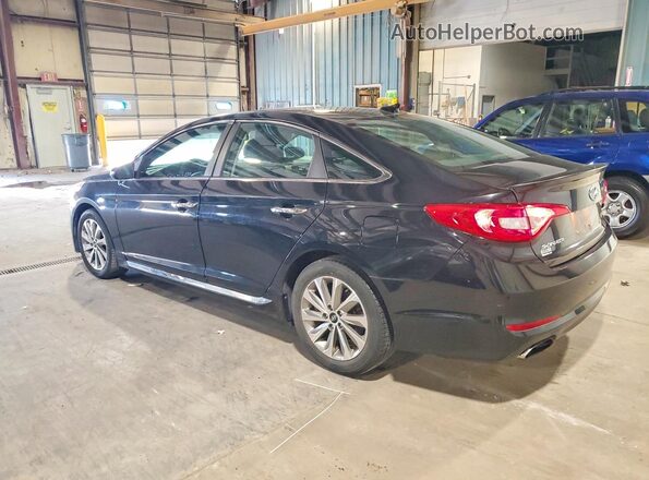 5NPE34AF8HH524812 2017 HYUNDAI SONATA Черный Задняя левая четверть