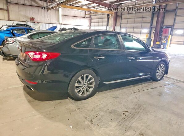 5NPE34AF8HH524812 2017 HYUNDAI SONATA Черный Задняя правая четверть