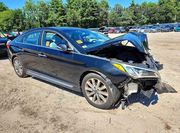5NPE34AF8HH528066 2017 HYUNDAI SONATA Black Передня права чверть