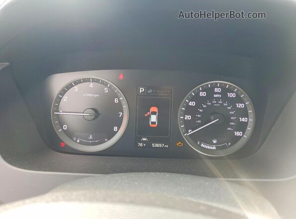 5NPE34AF8HH550553 2017 HYUNDAI SONATA Blue Widok zestawu wskaźników