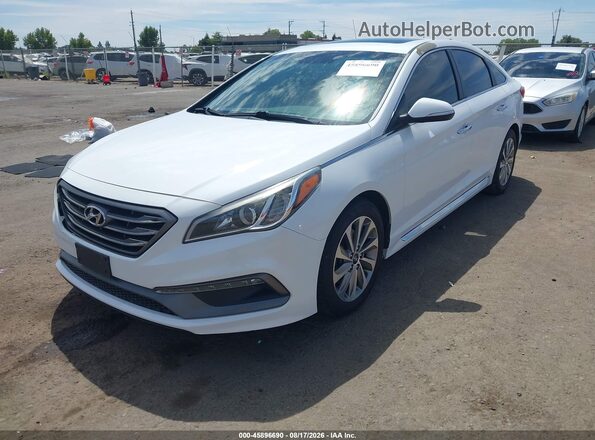5NPE34AF8HH584329 2017 HYUNDAI SONATA Белый Передняя левая четверть