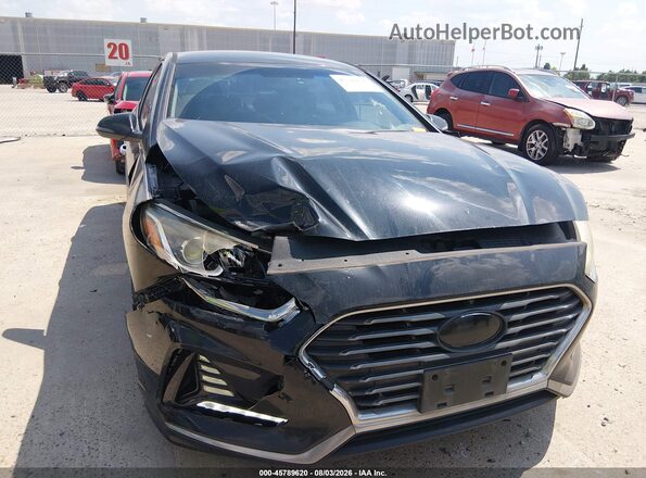5NPE34AF8JH642977 2018 HYUNDAI SONATA Black Front view