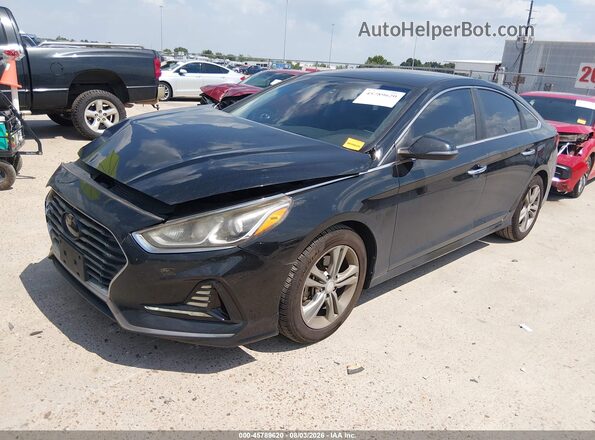 5NPE34AF8JH642977 2018 HYUNDAI SONATA Black Front left