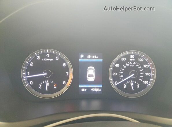 5NPE34AF8JH649752 2018 HYUNDAI SONATA Blue Vista del cuadro de instrumentos