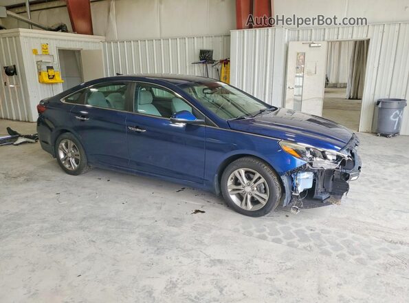 5NPE34AF8JH649752 2018 HYUNDAI SONATA Blue Delantero derecho