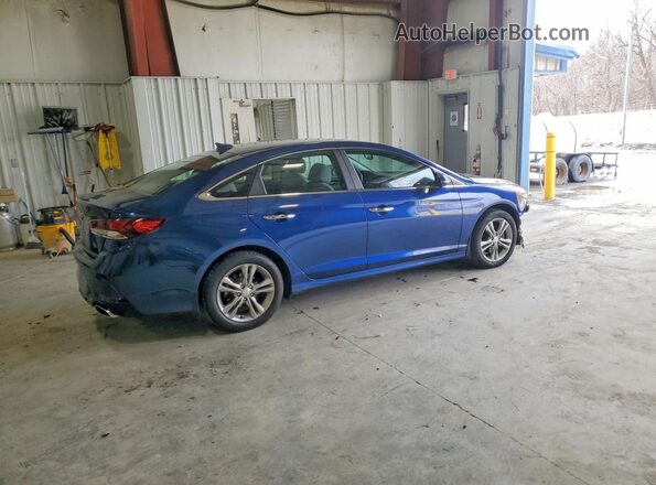 5NPE34AF8JH649752 2018 HYUNDAI SONATA Blue Trasero derecho