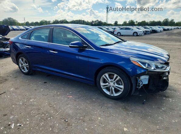 5NPE34AF8JH658290 2018 HYUNDAI SONATA Blue Przód prawy
