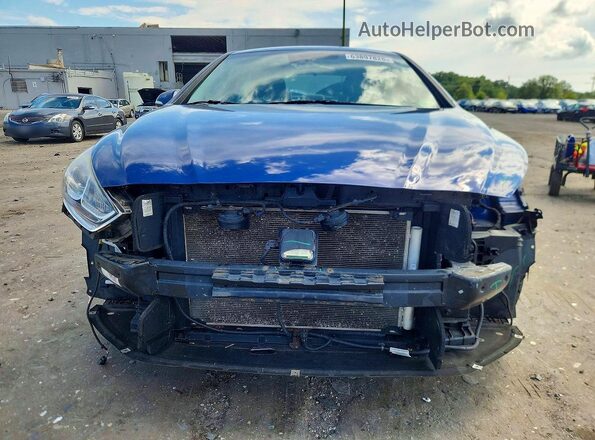 5NPE34AF8JH658290 2018 HYUNDAI SONATA Blue Widok z przodu
