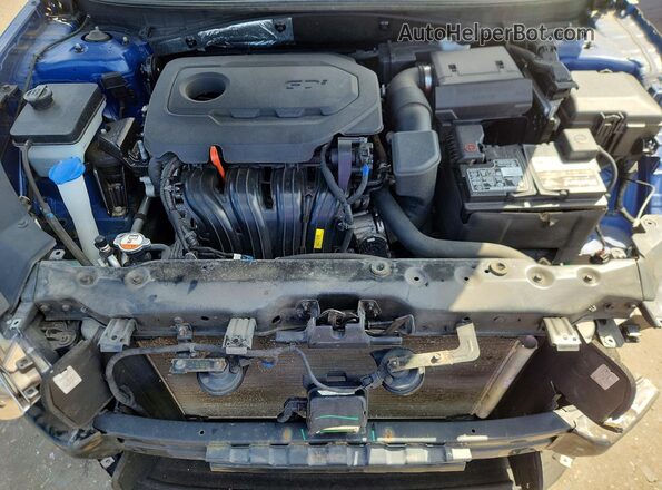 5NPE34AF8JH658290 2018 HYUNDAI SONATA Blue Widok wnętrza z tyłu