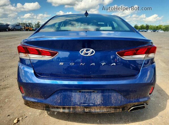 5NPE34AF8JH658290 2018 HYUNDAI SONATA Blue Widok z tyłu