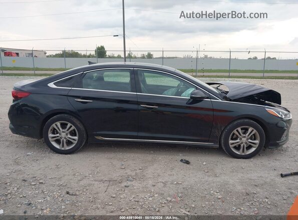 5NPE34AF8JH664171 2018 HYUNDAI SONATA Black უკანა სალონის ხედი