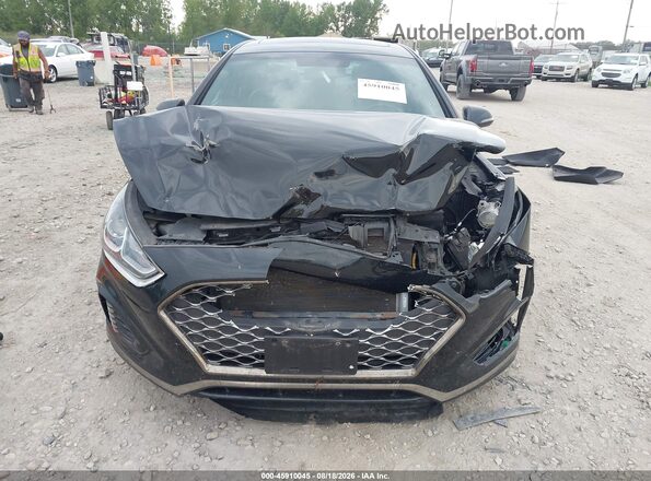 5NPE34AF8JH664171 2018 HYUNDAI SONATA Black ხელსაწყოთა პანელის ხედი
