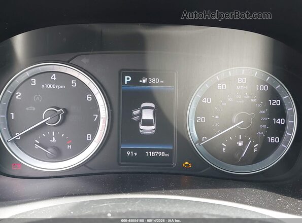 5NPE34AF8JH684579 2018 HYUNDAI SONATA White Հետևի նստատեղերի տեսք