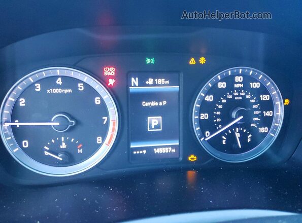 5NPE34AF8JH692763 2018 HYUNDAI SONATA Серебряный Вид щитка приборов