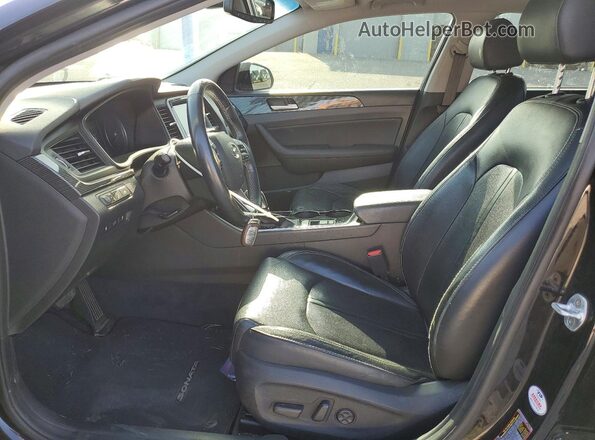 5NPE34AF8JH703373 2018 HYUNDAI SONATA Black Front interior view
