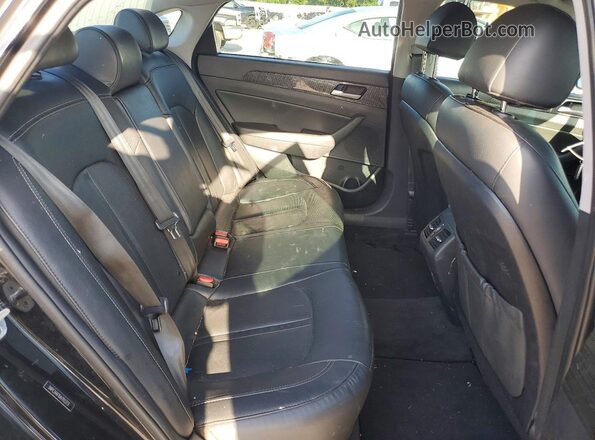 5NPE34AF8JH703373 2018 HYUNDAI SONATA Black Rear seats view