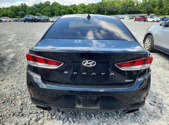 5NPE34AF8JH703731 2018 HYUNDAI SONATA Black Widok z tyłu