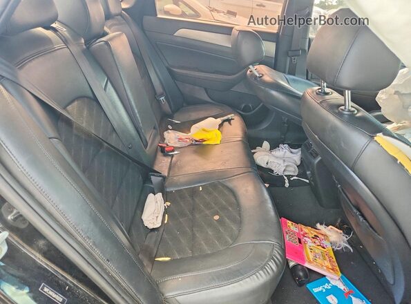 5NPE34AF8JH703731 2018 HYUNDAI SONATA Black Widok tylnych siedzeń
