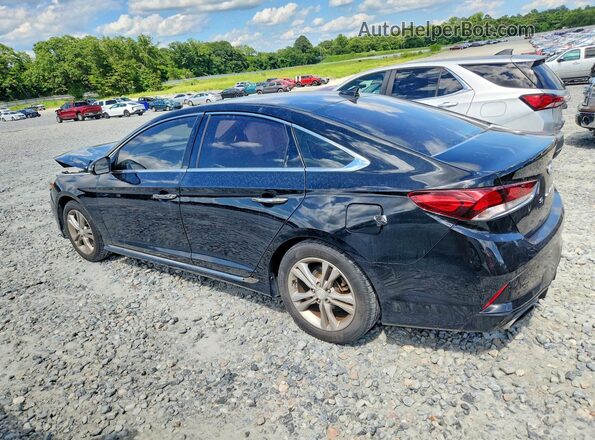 5NPE34AF8JH703731 2018 HYUNDAI SONATA Black Tył lewy