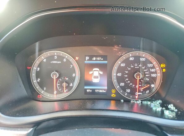 5NPE34AF8KH770475 2019 HYUNDAI SONATA Gray Вид щитка приладів
