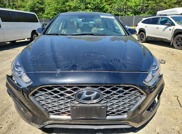 5NPE34AF8KH778947 2019 HYUNDAI SONATA Black Вид спереду