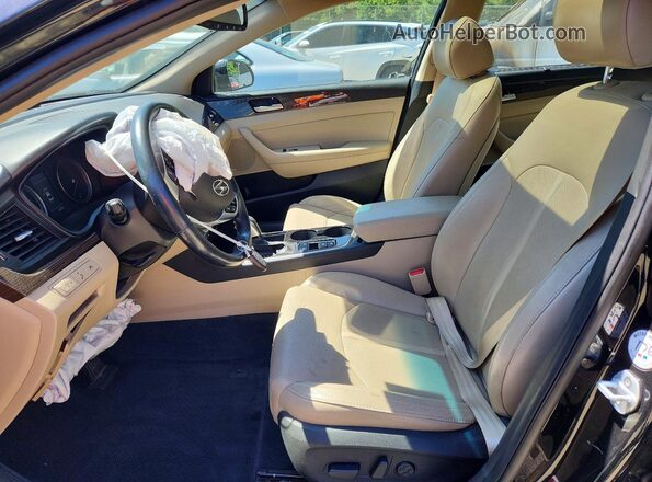 5NPE34AF8KH778947 2019 HYUNDAI SONATA Black Вид салону спереду