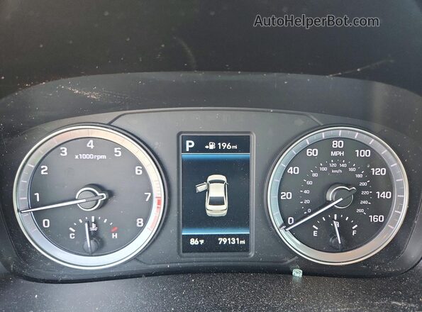 5NPE34AF8KH800848 2019 HYUNDAI SONATA Silver Սարքավորումների վահանակի տեսք