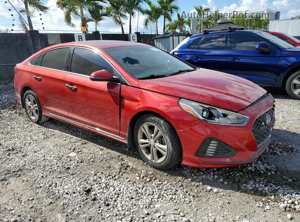 5NPE34AF8KH820680 2019 HYUNDAI SONATA Red Սարքավորումների վահանակի տեսք