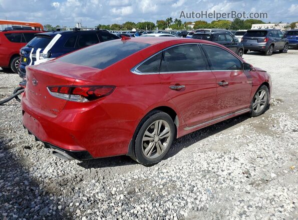 5NPE34AF8KH820680 2019 HYUNDAI SONATA Red Սալոնի դիմացի տեսք