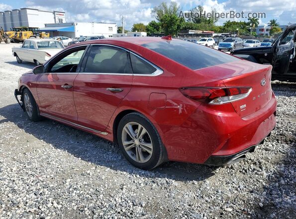 5NPE34AF8KH820680 2019 HYUNDAI SONATA Red Հետևի աջ