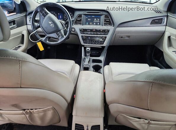 5NPE34AF9GH286077 2016 HYUNDAI SONATA Gray Առջևի վահանակի տեսք