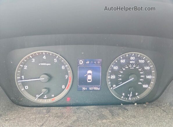 5NPE34AF9GH286077 2016 HYUNDAI SONATA Gray Սարքավորումների վահանակի տեսք