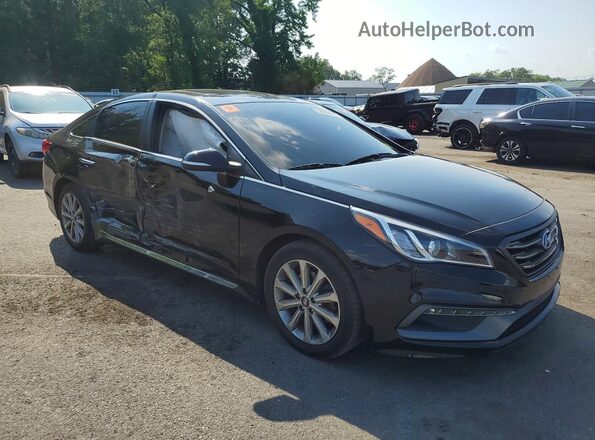 5NPE34AF9GH354863 2016 HYUNDAI SONATA Black Առջևի աջ