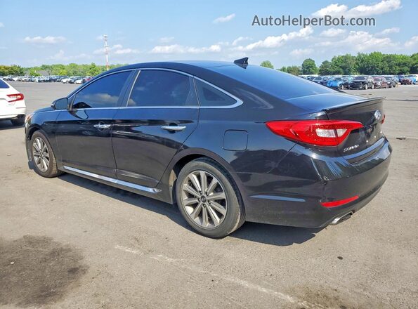 5NPE34AF9GH354863 2016 HYUNDAI SONATA Black Հետևի ձախ