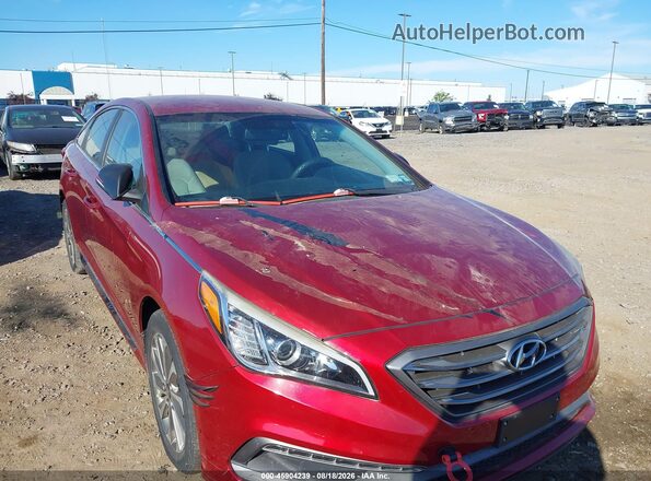 5NPE34AF9GH432784 2016 HYUNDAI SONATA Red Front view