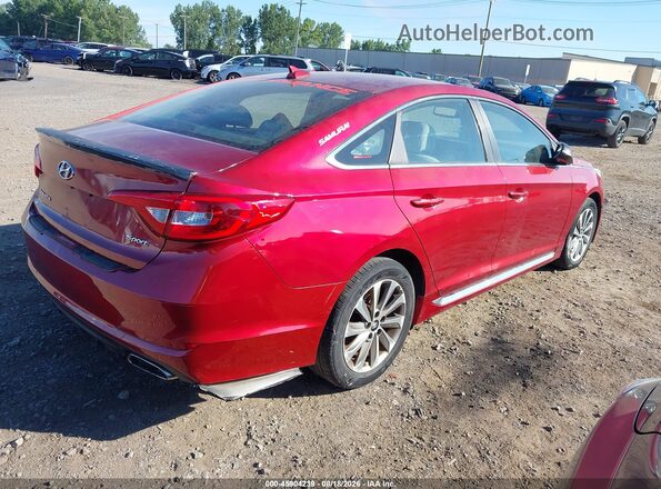 5NPE34AF9GH432784 2016 HYUNDAI SONATA Red Rear right
