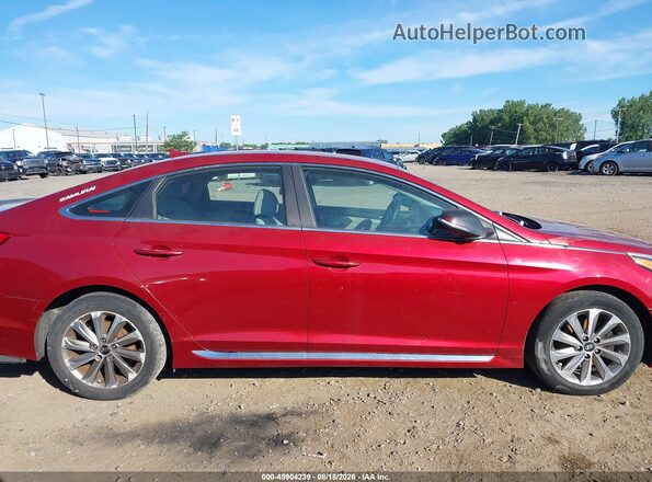 5NPE34AF9GH432784 2016 HYUNDAI SONATA Red Rear interior view