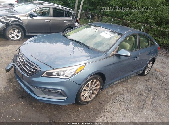 5NPE34AF9HH473465 2017 HYUNDAI SONATA Blue Front left