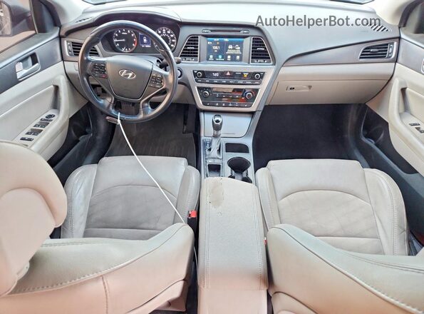 5NPE34AF9HH527248 2017 HYUNDAI SONATA Silver Вид панелі приладів