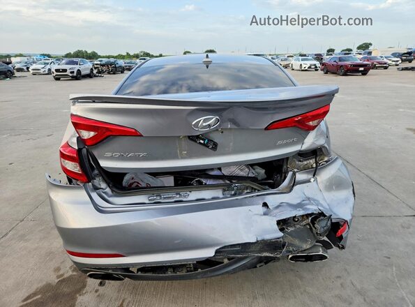 5NPE34AF9HH527248 2017 HYUNDAI SONATA Silver Вид ззаду