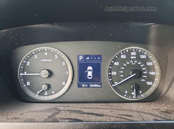 5NPE34AF9HH527248 2017 HYUNDAI SONATA Silver Вид щитка приладів