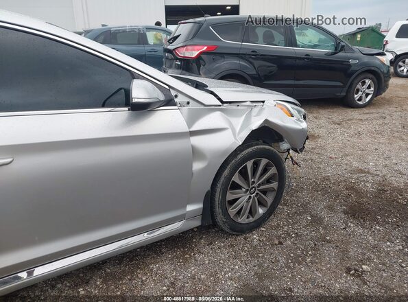 5NPE34AF9HH553106 2017 HYUNDAI SONATA Silver Front view