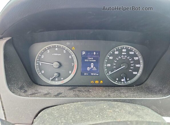 5NPE34AF9HH583917 2017 HYUNDAI SONATA Blue Widok zestawu wskaźników