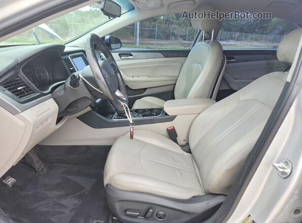 5NPE34AF9JH605792 2018 HYUNDAI SONATA Silver Widok wnętrza z przodu